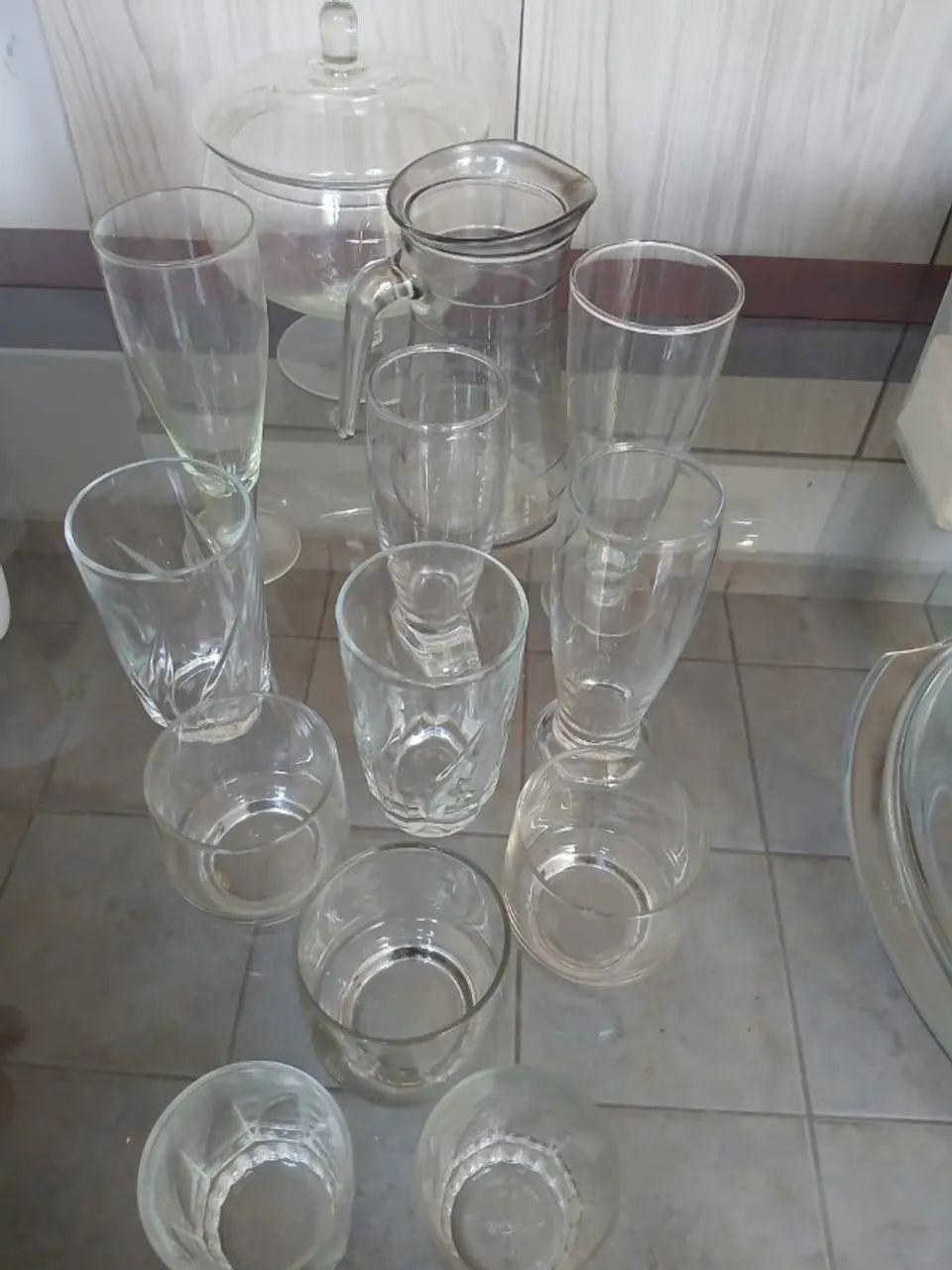 Conjunto copos brancos de vidro - Foto 2