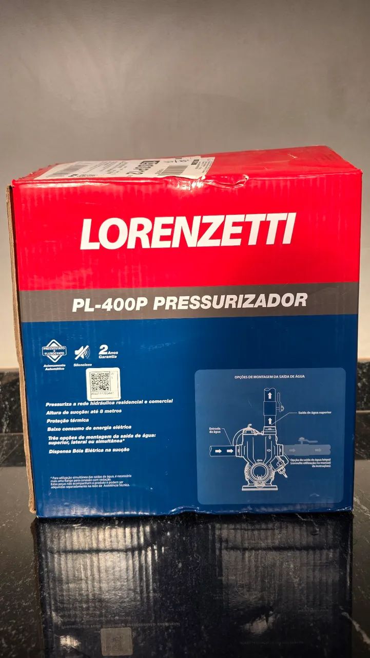 Bomba Pressurizadora Lorenzetti PL 400P 370W 40MCA Água - Foto 6