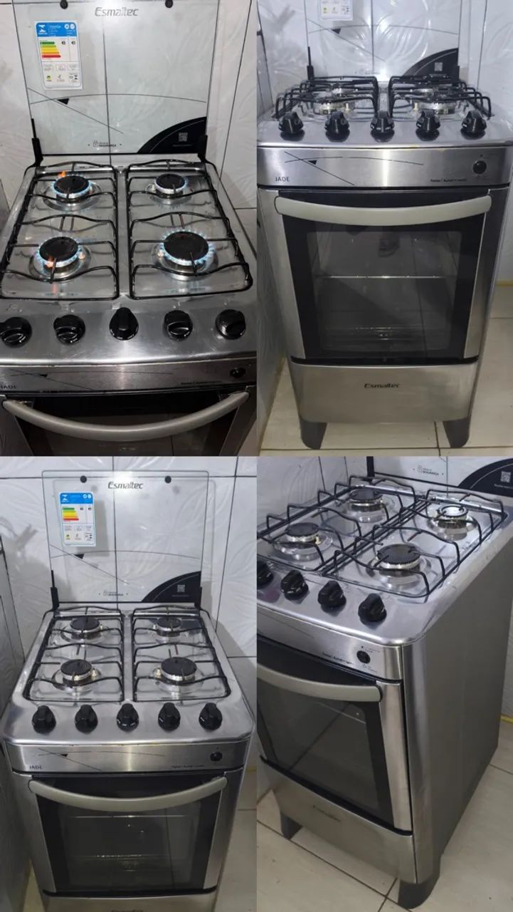 Fogão Esmaltec Inox Modelo Jade
