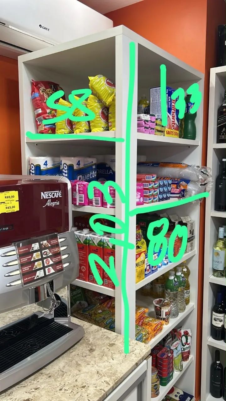 Expositor Comercial em MDF Branco - Excelente Estado - Foto 2