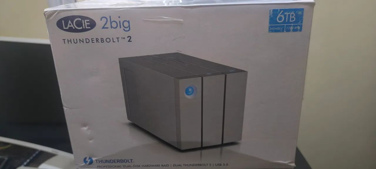 LaCie 2big Thunderbolt 2 de 6TB com todos os acessorios