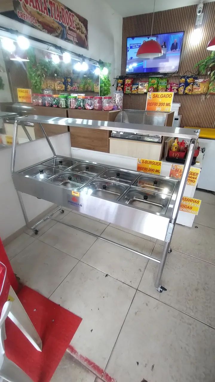 BUFFET SELF SERVICE TÉRMICO 08 CUBAS COM TAMPO DE VIDRO PROGÁS  - Foto 2