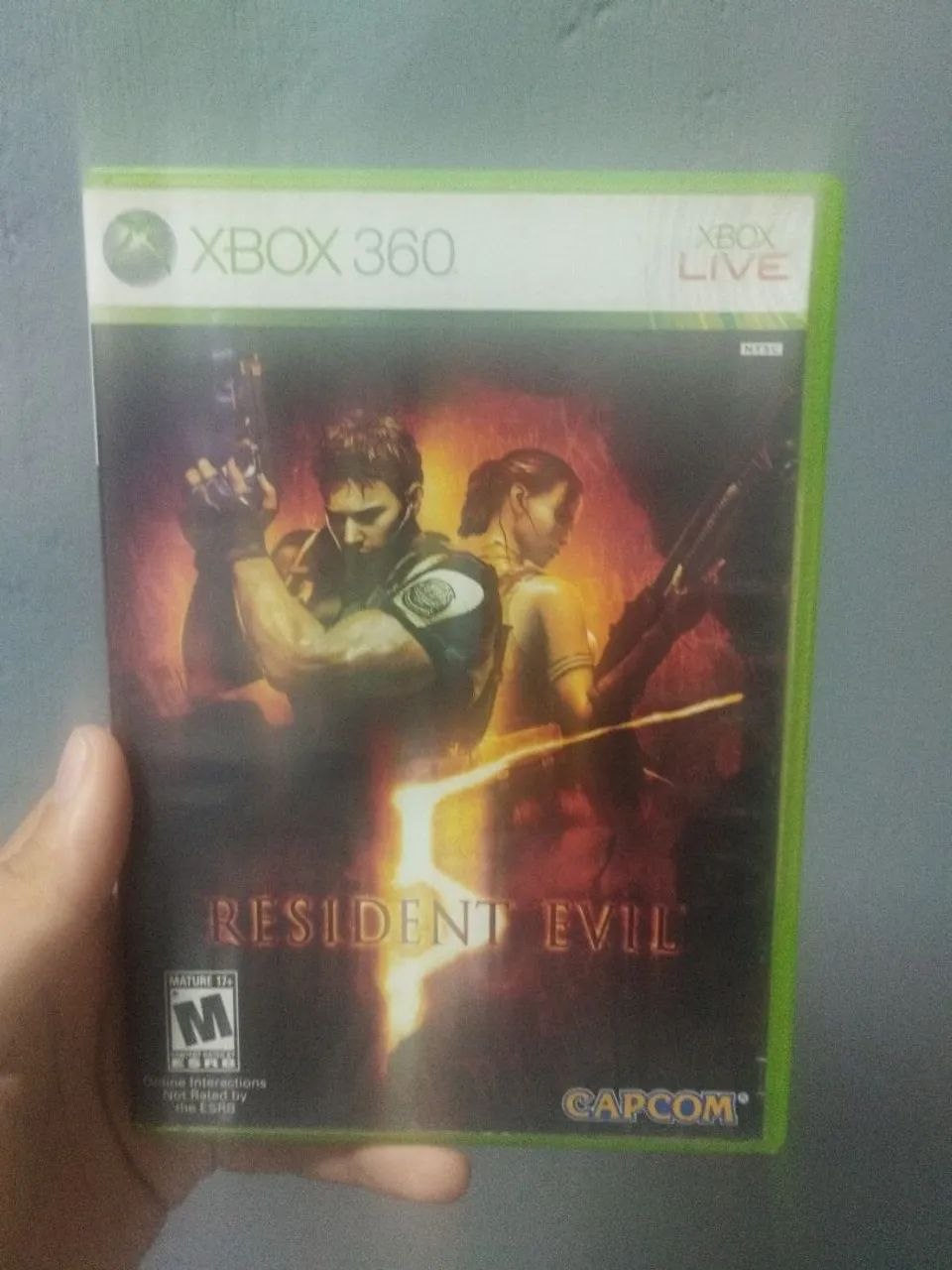 Capa + Manual Resident Evil 5 Xbox 360 Original (Sem CD)