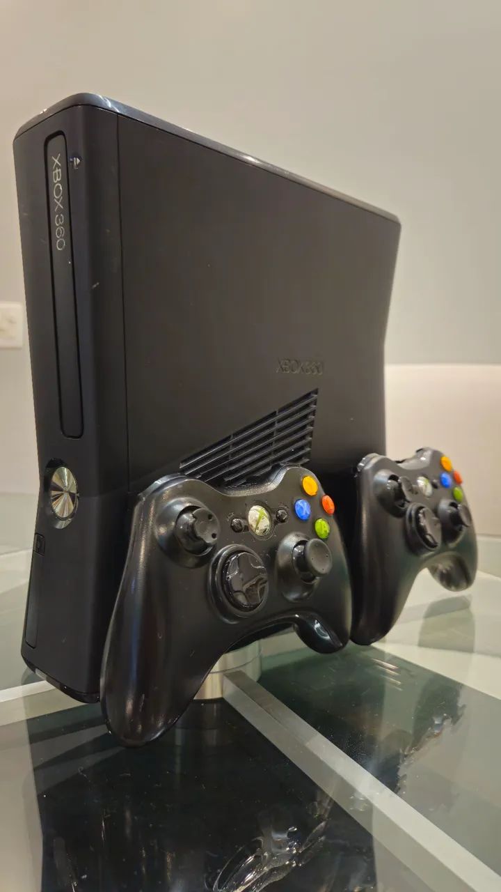 REVISADO E LIMPO - XBOX 360 DESBLOQUEADO + 2 CONTROLES 