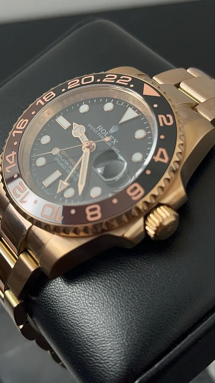Relógio Rolex GMT Rootbear Rose  - Foto 2