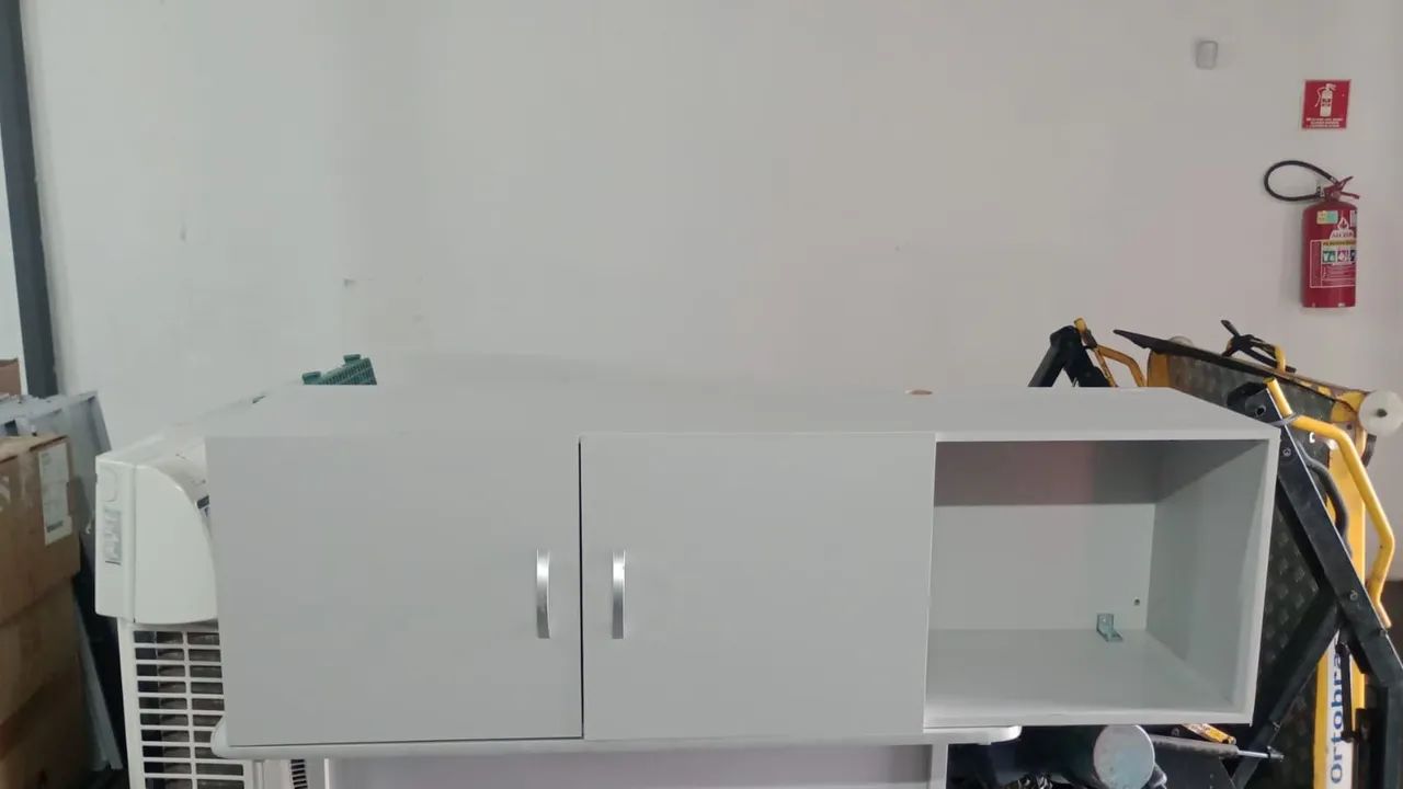 Armário multiuso branco 3 compartimentos - MDF