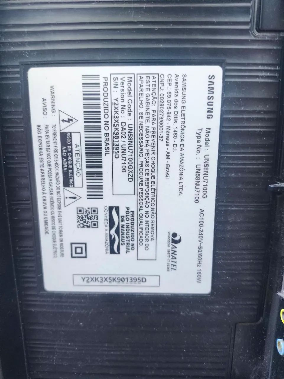 TV Samsung 58 polegadas 