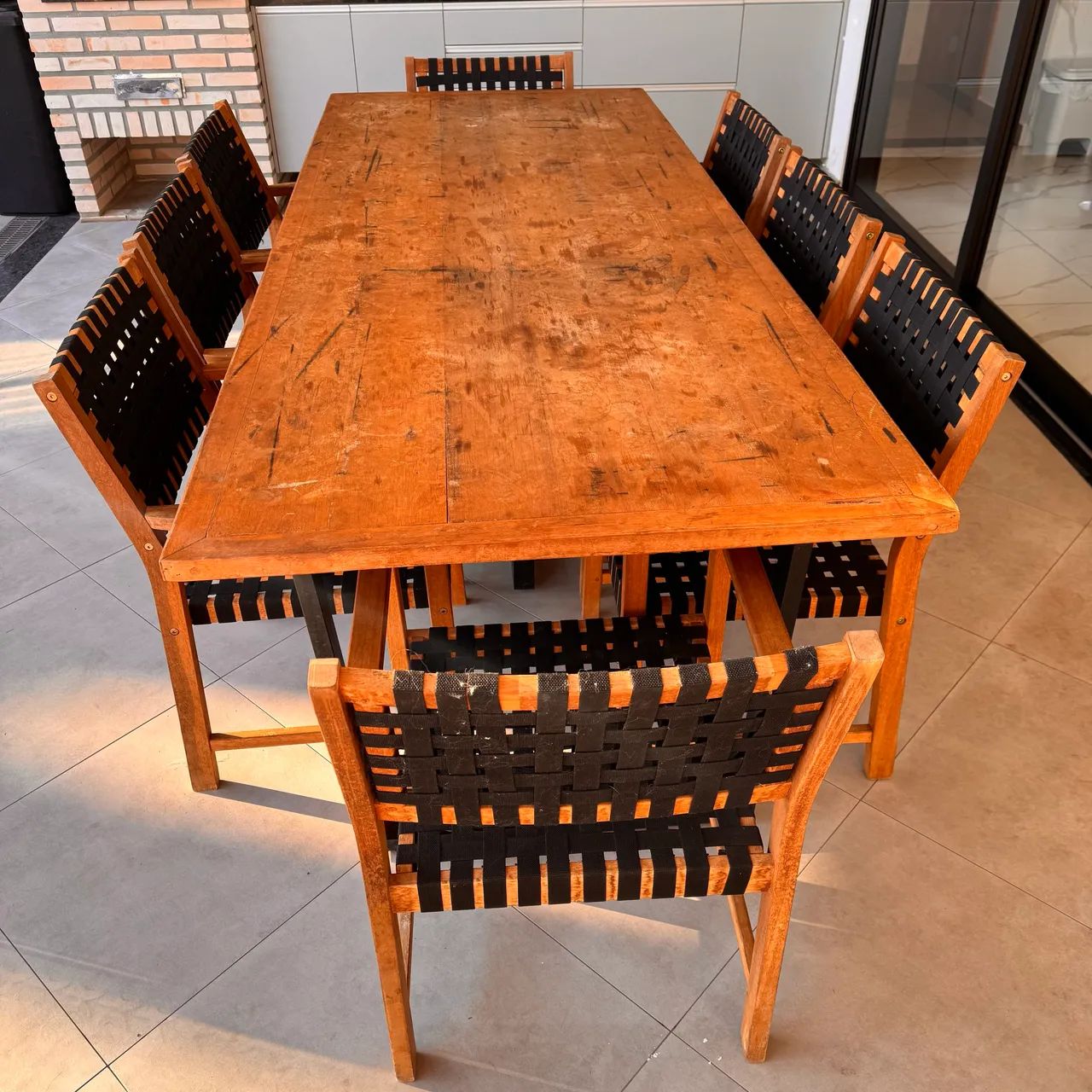 Mesa para área externa 8 lugares com cadeira  - Foto 3