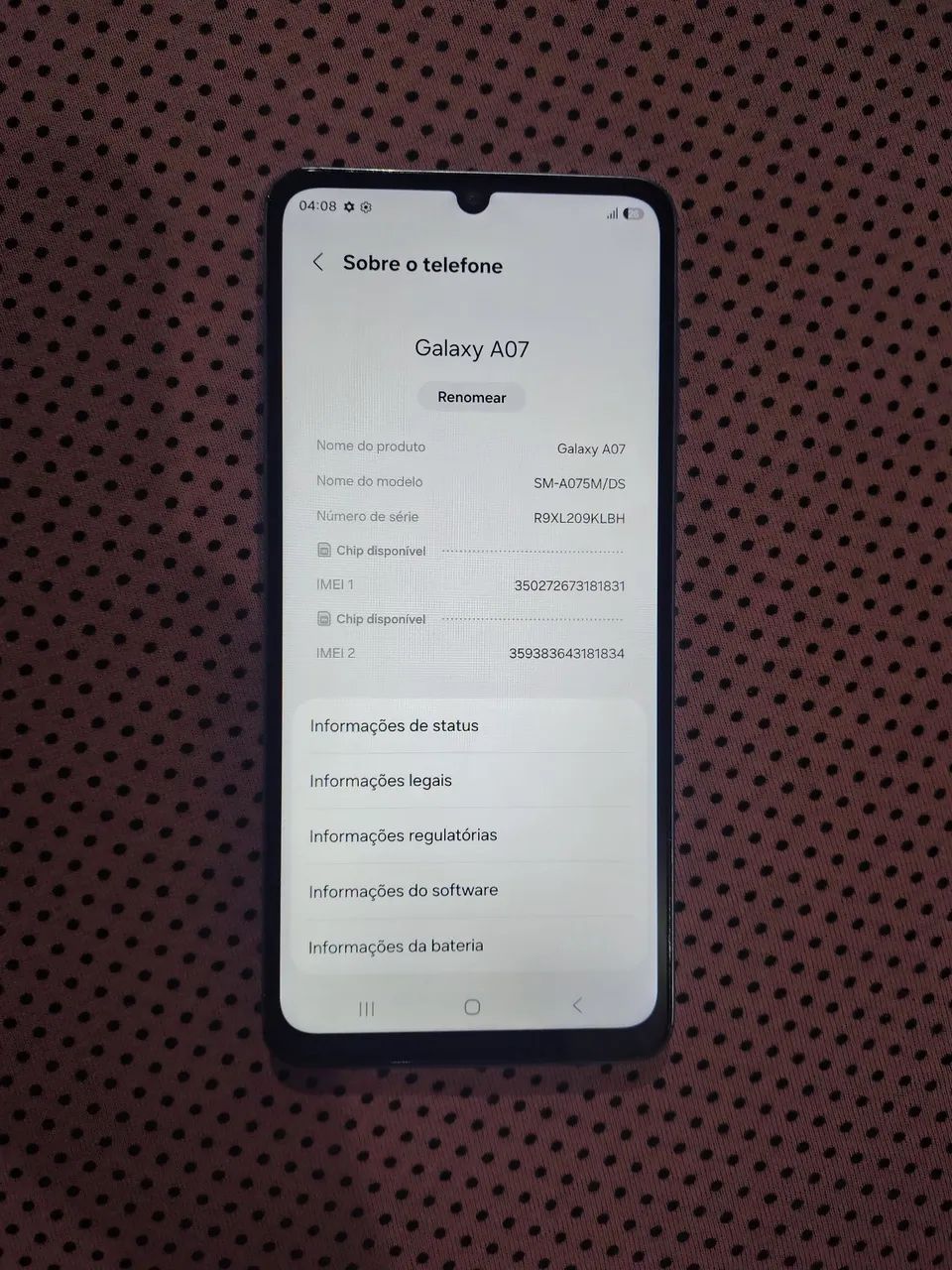 Samsung Galaxy a07 