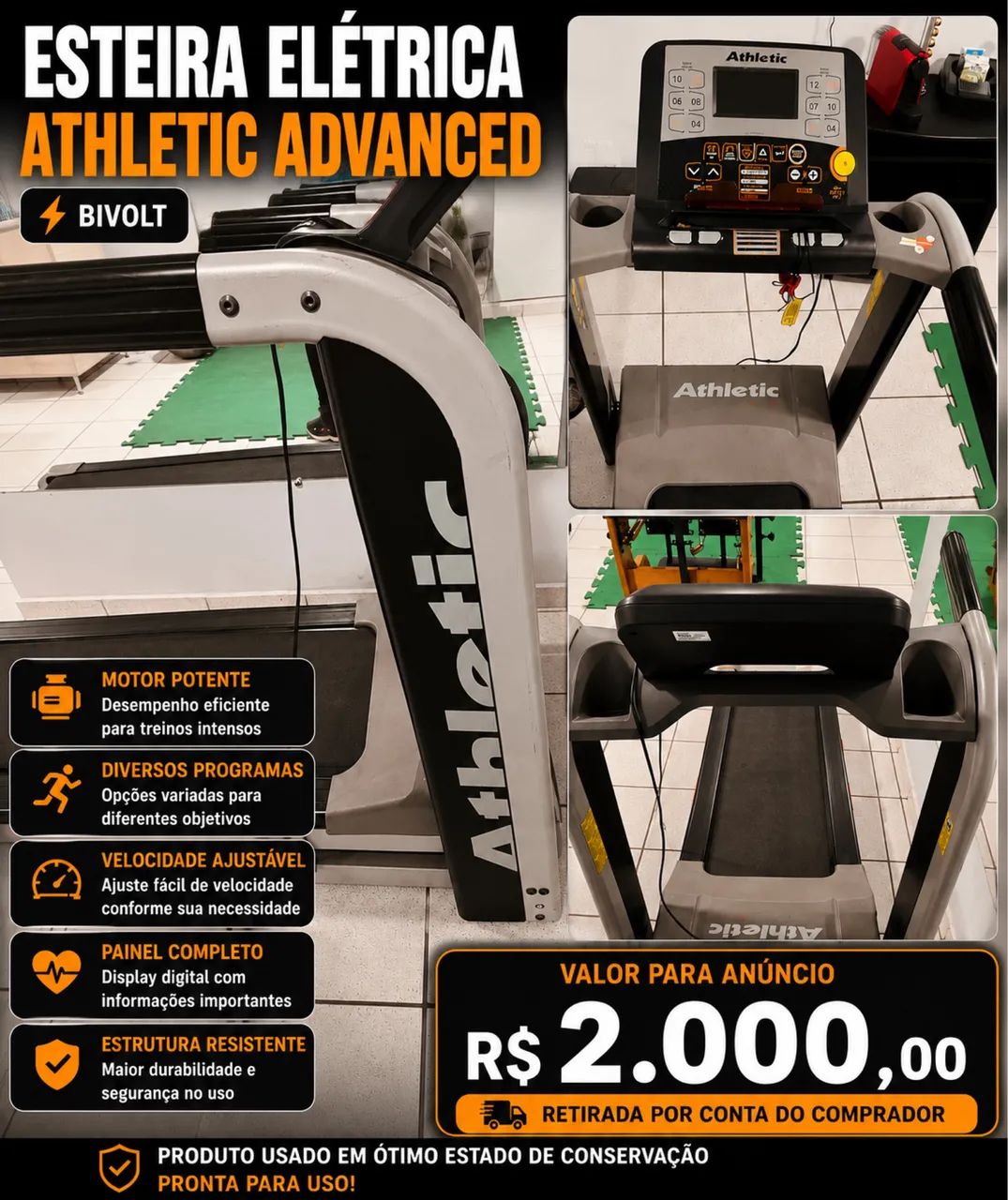 Esteira elétrica Athletic