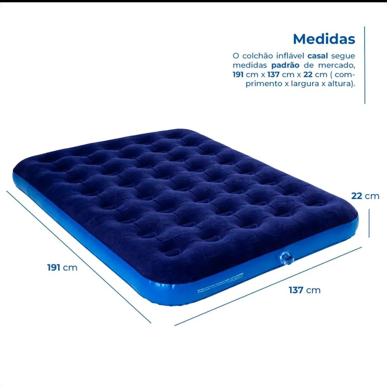 Colchão Inflável Casal com Bomba Multibrix - Foto 4