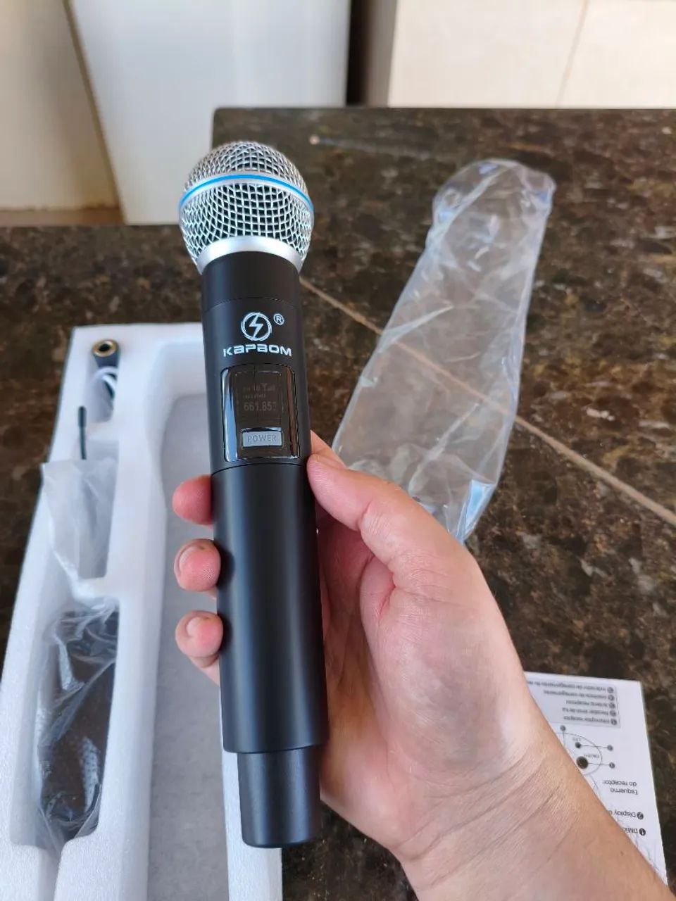 Microfone sem fio Kapbom K-M91 - Foto 3