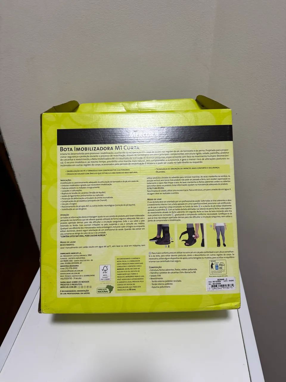 Bota Ortopédica Imobilizadora Curta M1 Mercur - G - Foto 3