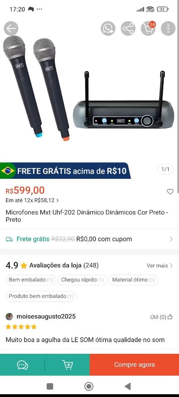 Vendo microfone sem fio  - Foto 3