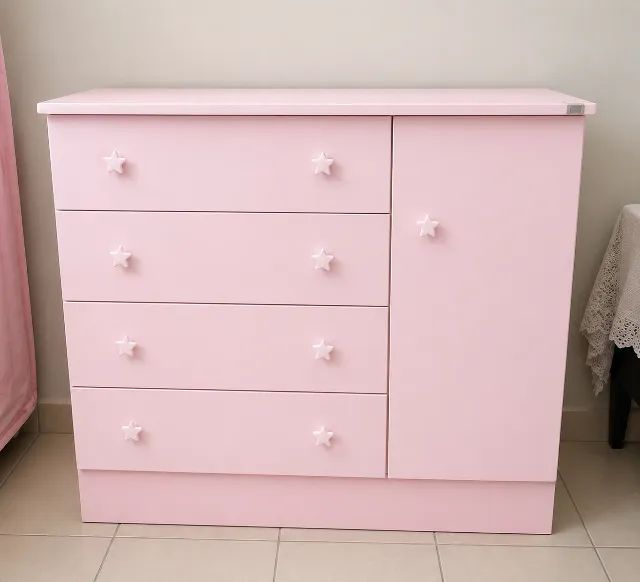Cômoda Infantil Rosa 