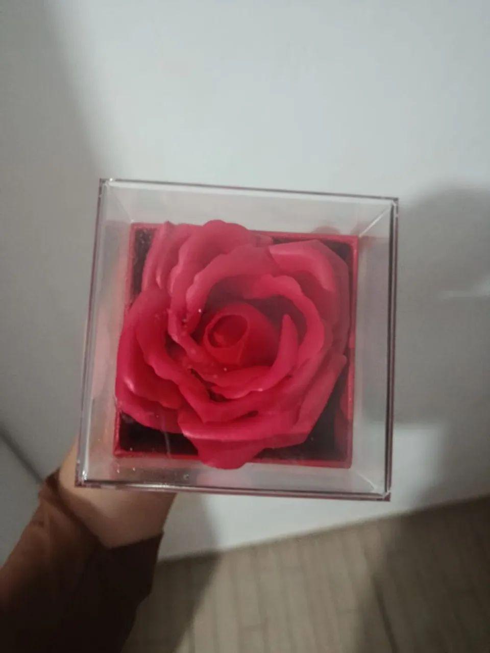 Caixinha porta-joia com rosa imbutida - Foto 3