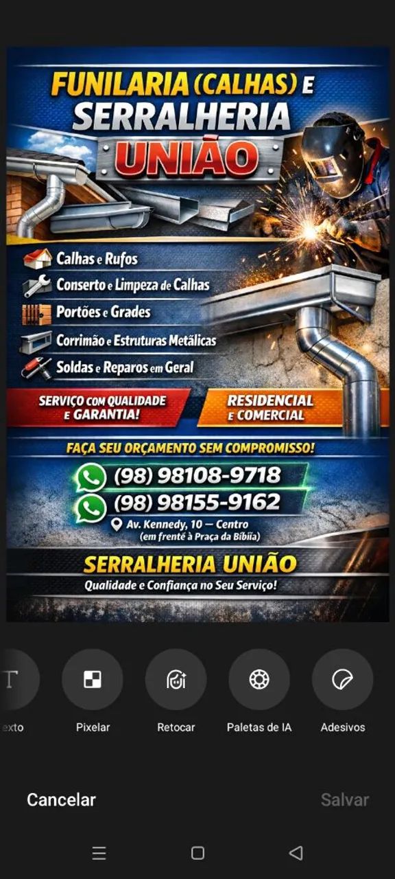 Calhas,portões,dutos e reparos com solda