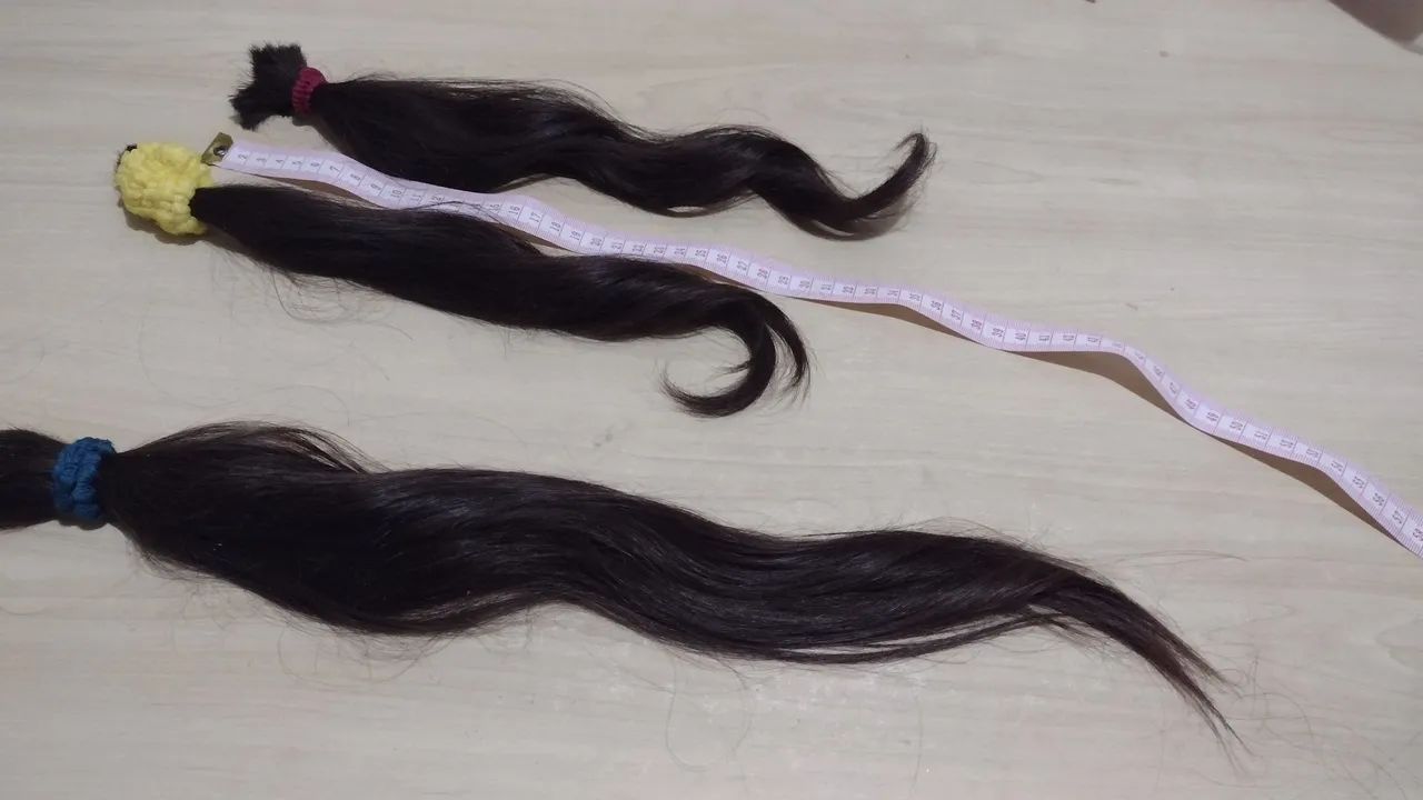 Três mechas de cabelo humano virgem  - Foto 2