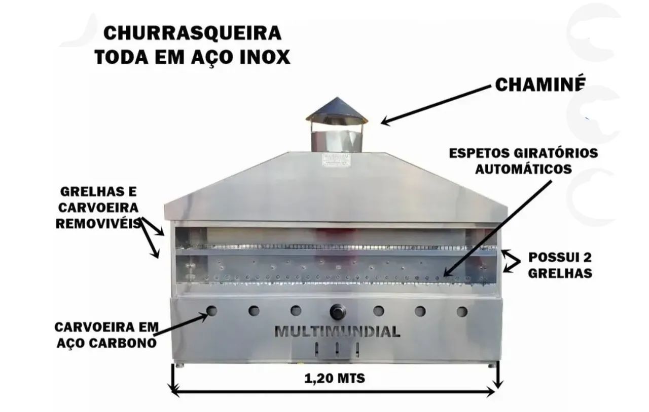 CHURRASQUEIRA GIRATÓRIA PARA ESPETINHOS  - Foto 3