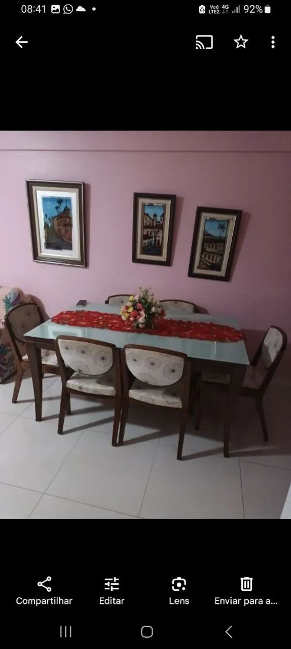 Mesa 6 lugares ótima madeira