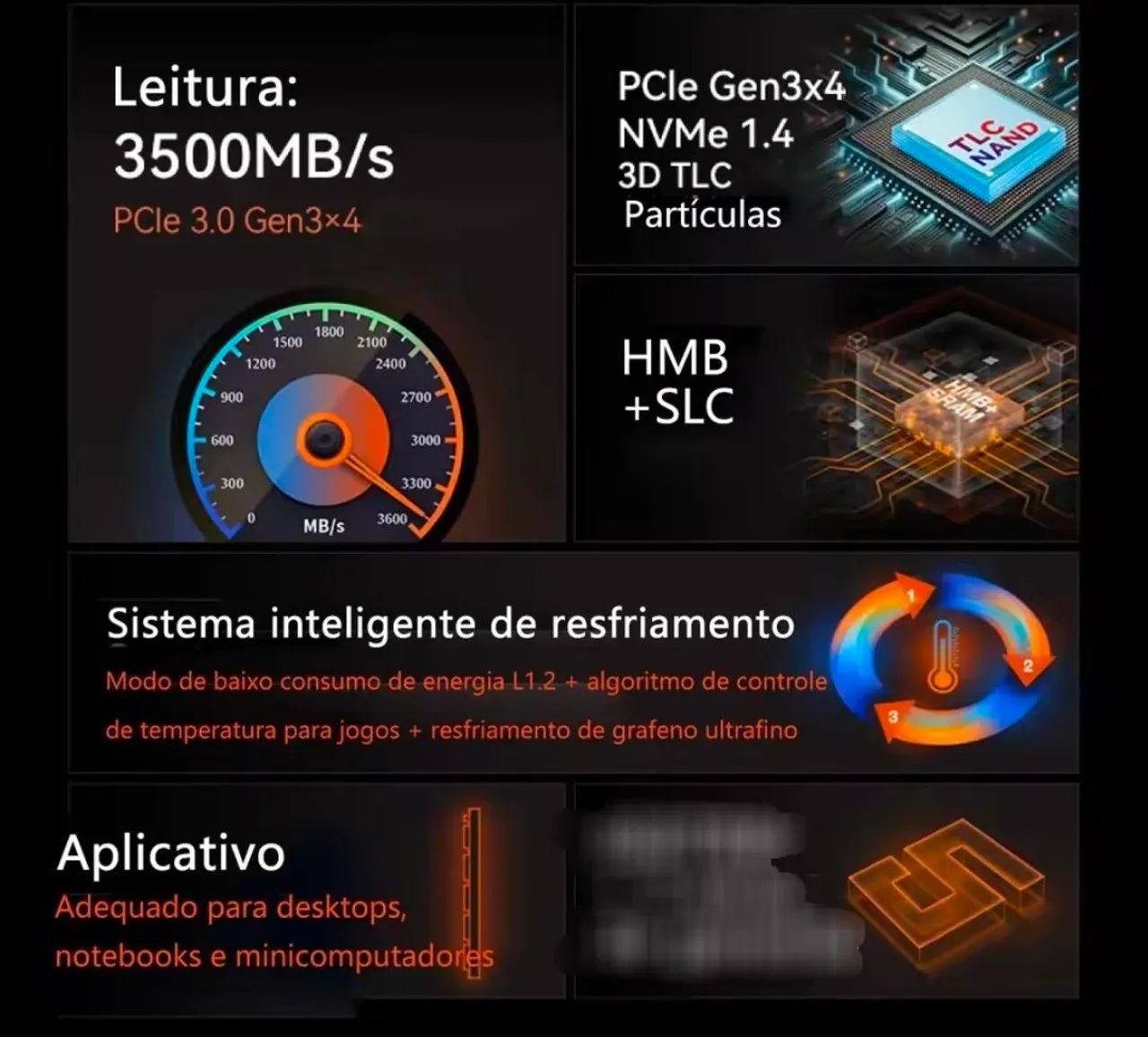 SSD NVMe 256GB Kootion Original, M.2, X15 Lite, Leitura 1500MB (Novo) - Foto 3