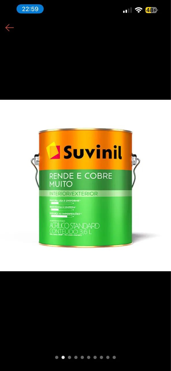 Vendo galão de tinta 3,6l suvinil- Branco neve 