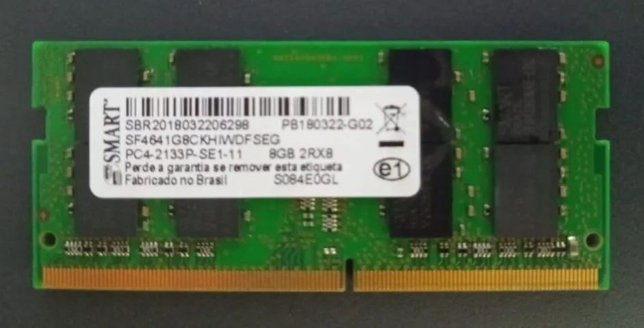 Memoria Smart Notebook 8GB DDR4 cor verde 