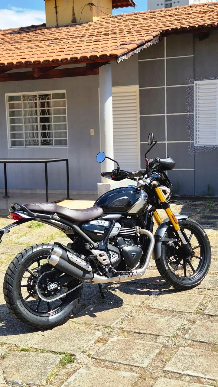 Triumph Scrambler 400x absolutamente impecável, zero - Foto 3