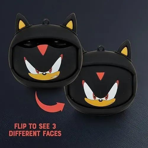Shadow Sonic The Hedgehog Earbuds Bluetooth Sega - Foto 5