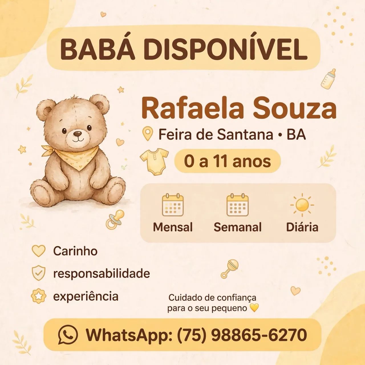 Trabalho como Babá 