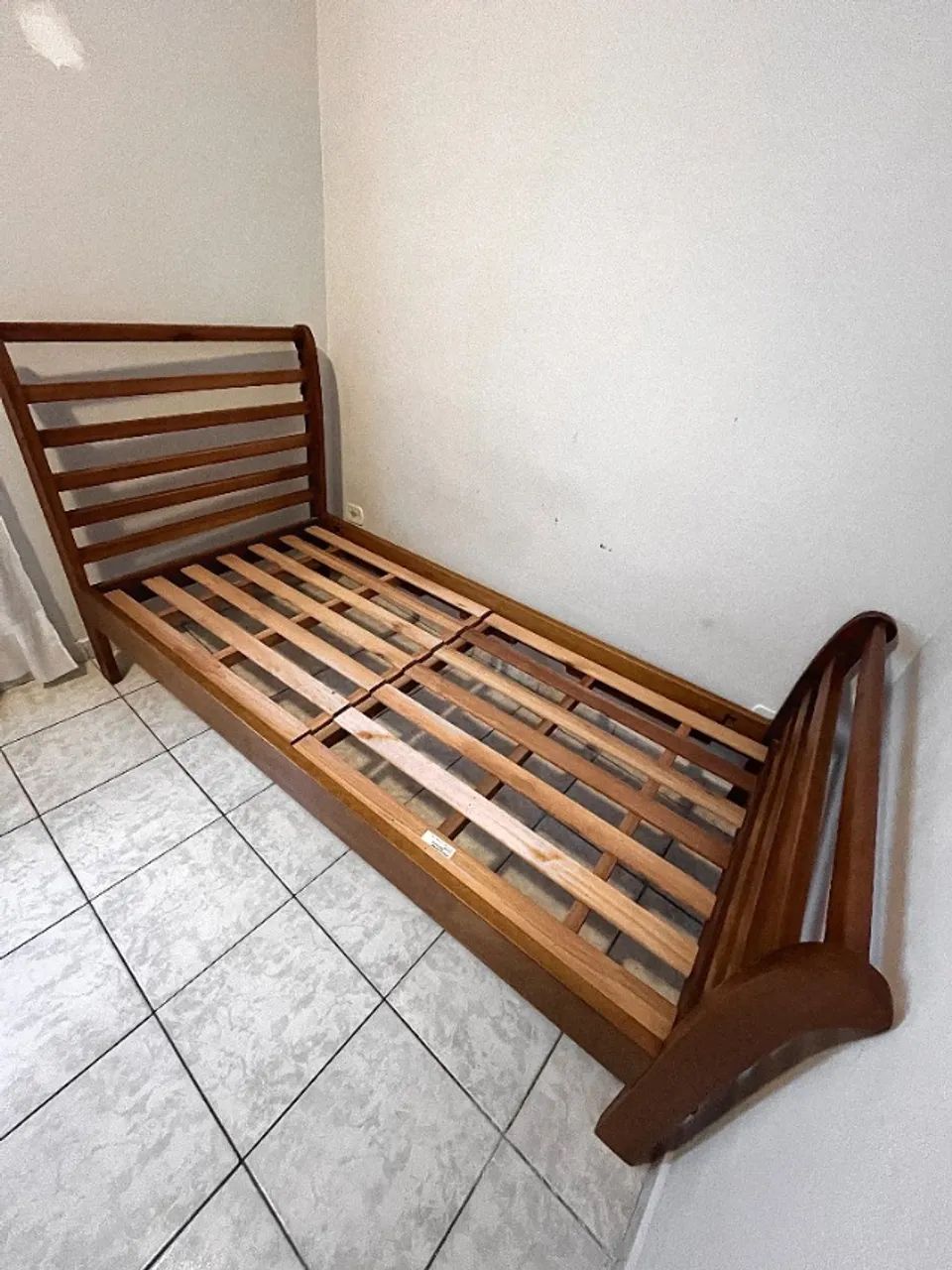 CAMA de Solteiro 1,97 x 97 cm - Madeira de verdade - [com COLCHÃO] - Foto 2