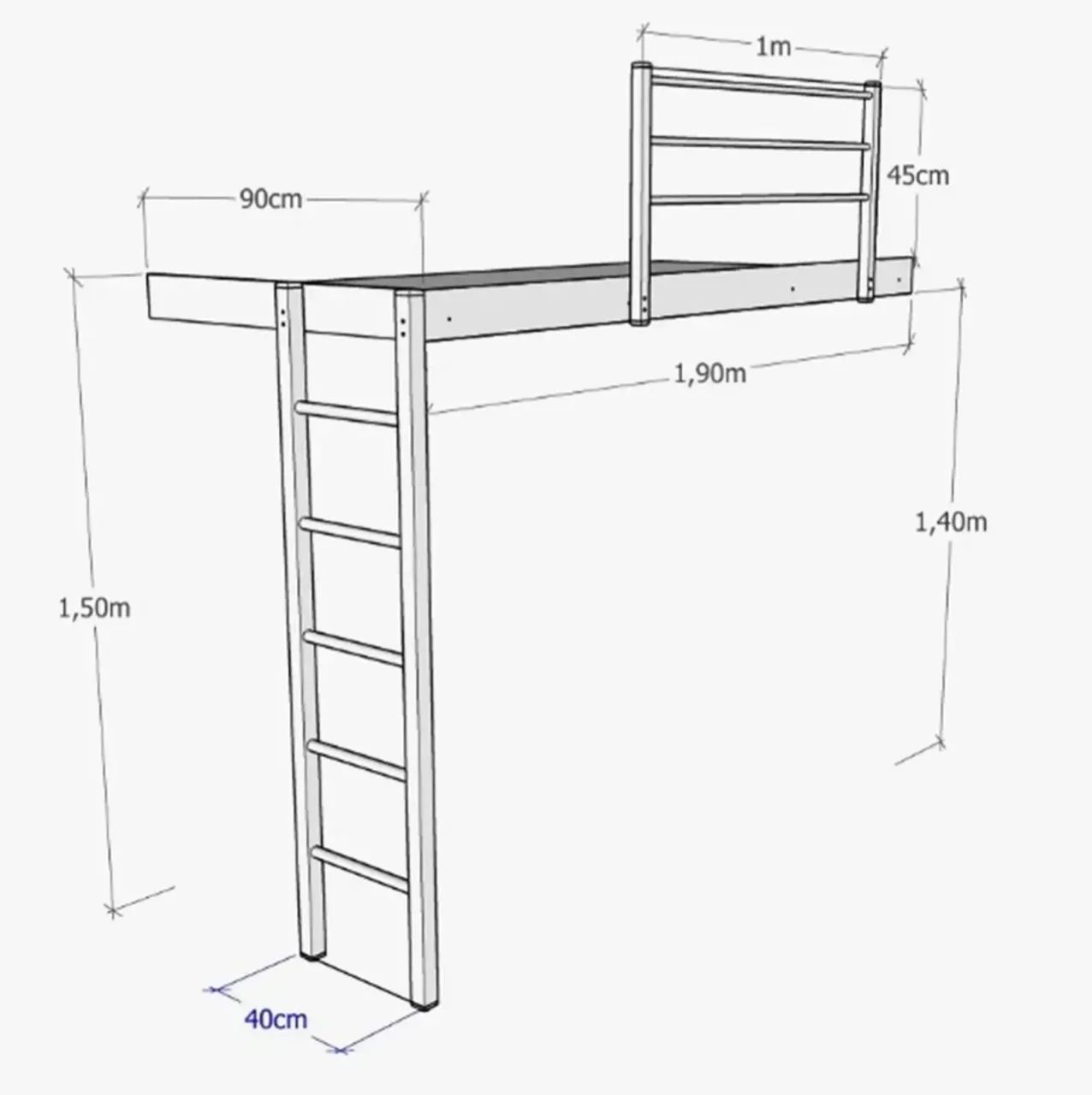 Cama suspensa Je office  - Foto 2