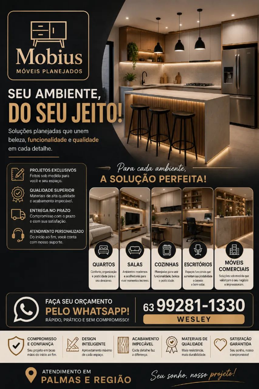 Transforme seu ambiente com móveis planejados sob medida!