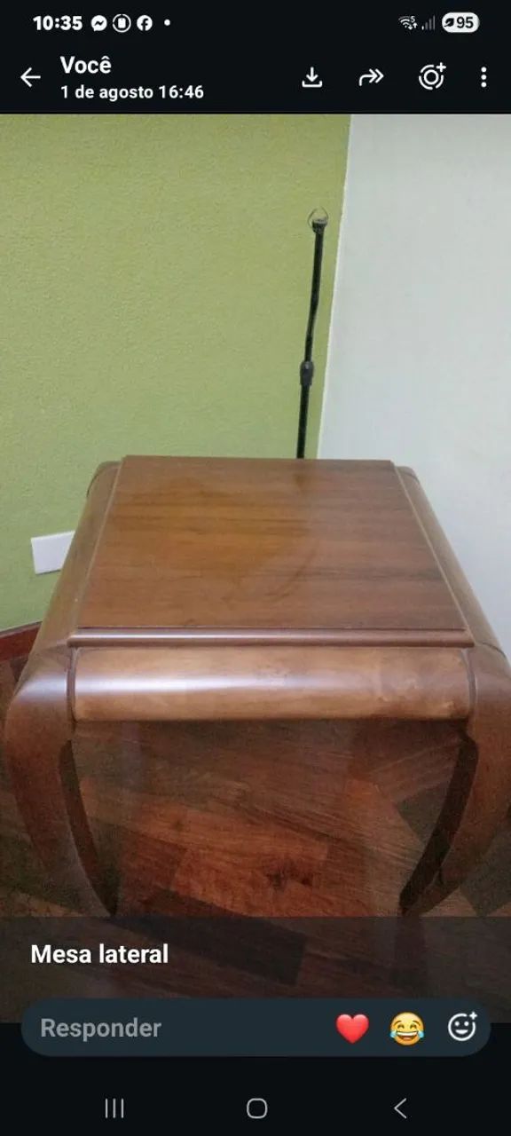 Moveis de madeira, mesa de fone, mesa lateral e rack - Foto 3