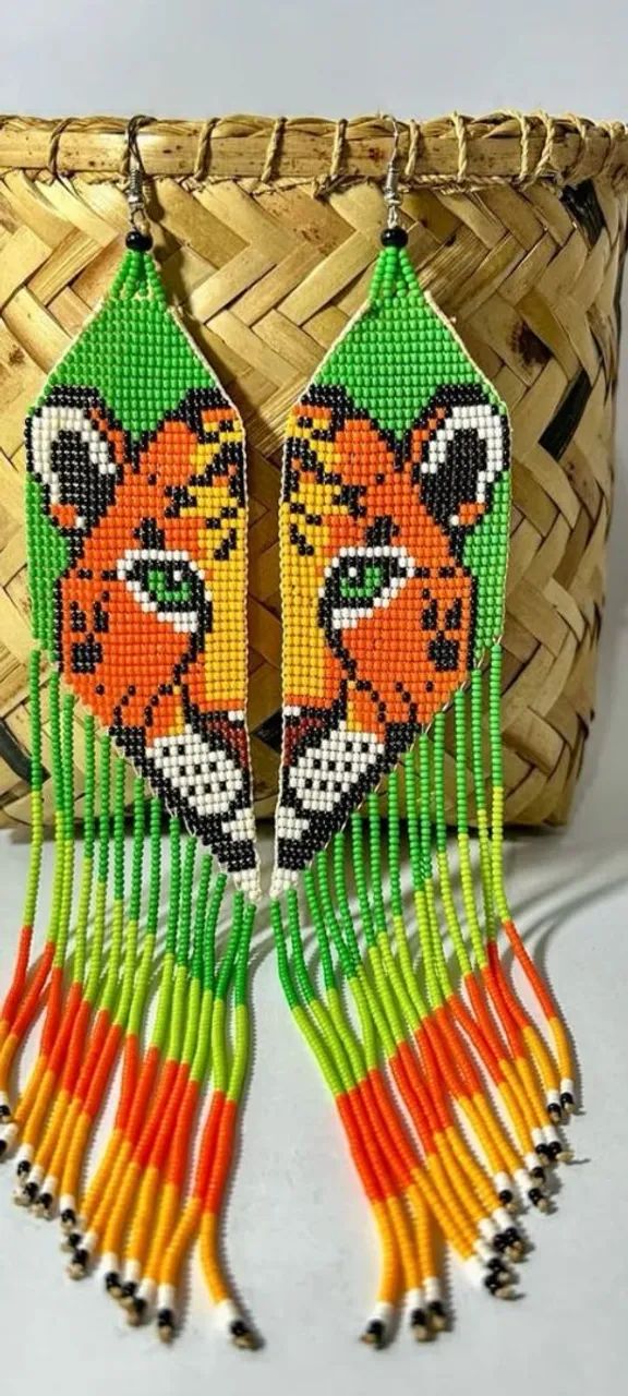 Brincos em miçangas  - Foto 4