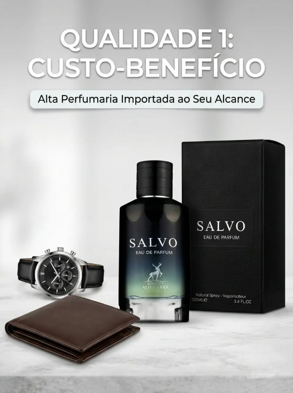 Perfume Salvo Maison Alhambra Eau de Parfum Masculino 100ml  - Foto 2
