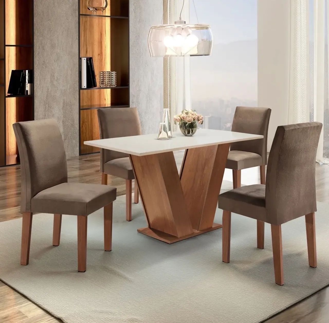 Mesa de Jantar com 4 cadeiras