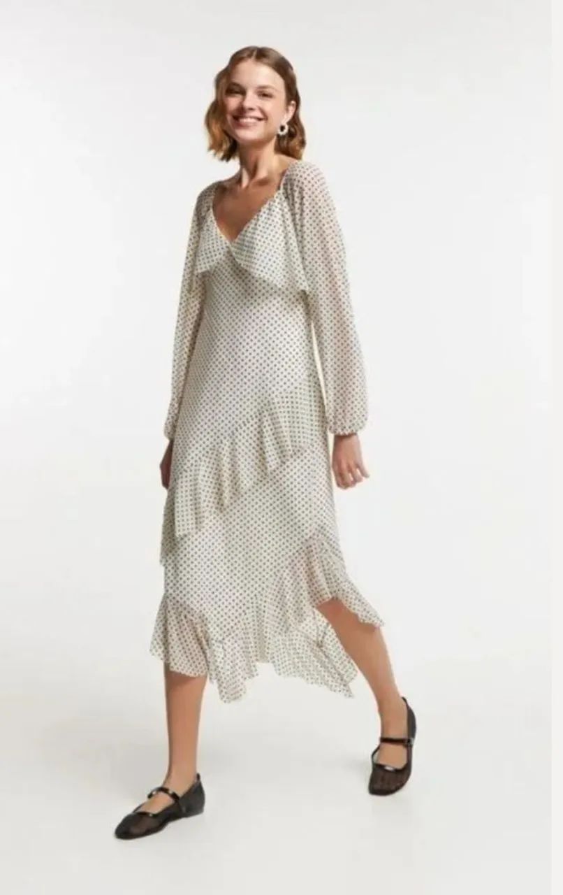 Vestido poá branco e preto M Renner - Foto 2