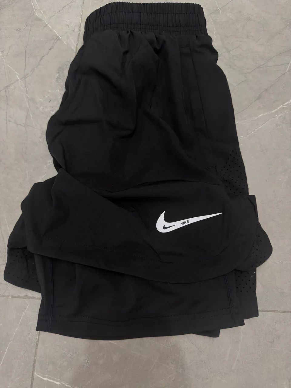 Short de corrida Com cueca de compressão Nike Preto G - Foto 2