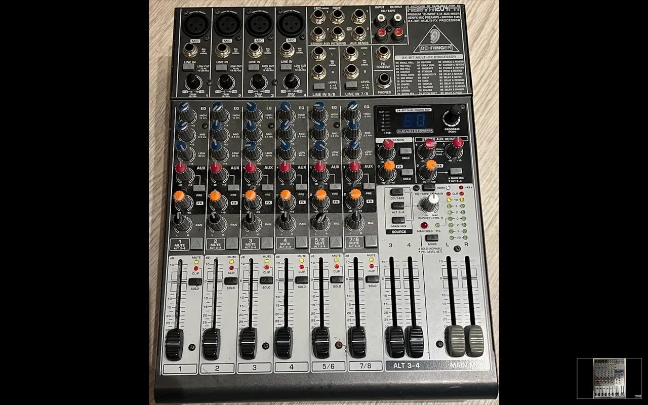 Behringer XENYX 1204FX - Mixer de áudio de 12 canais IMPERDÍVEL