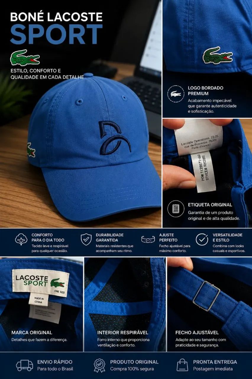 BONÉ LACOSTE DJOKOVIC 