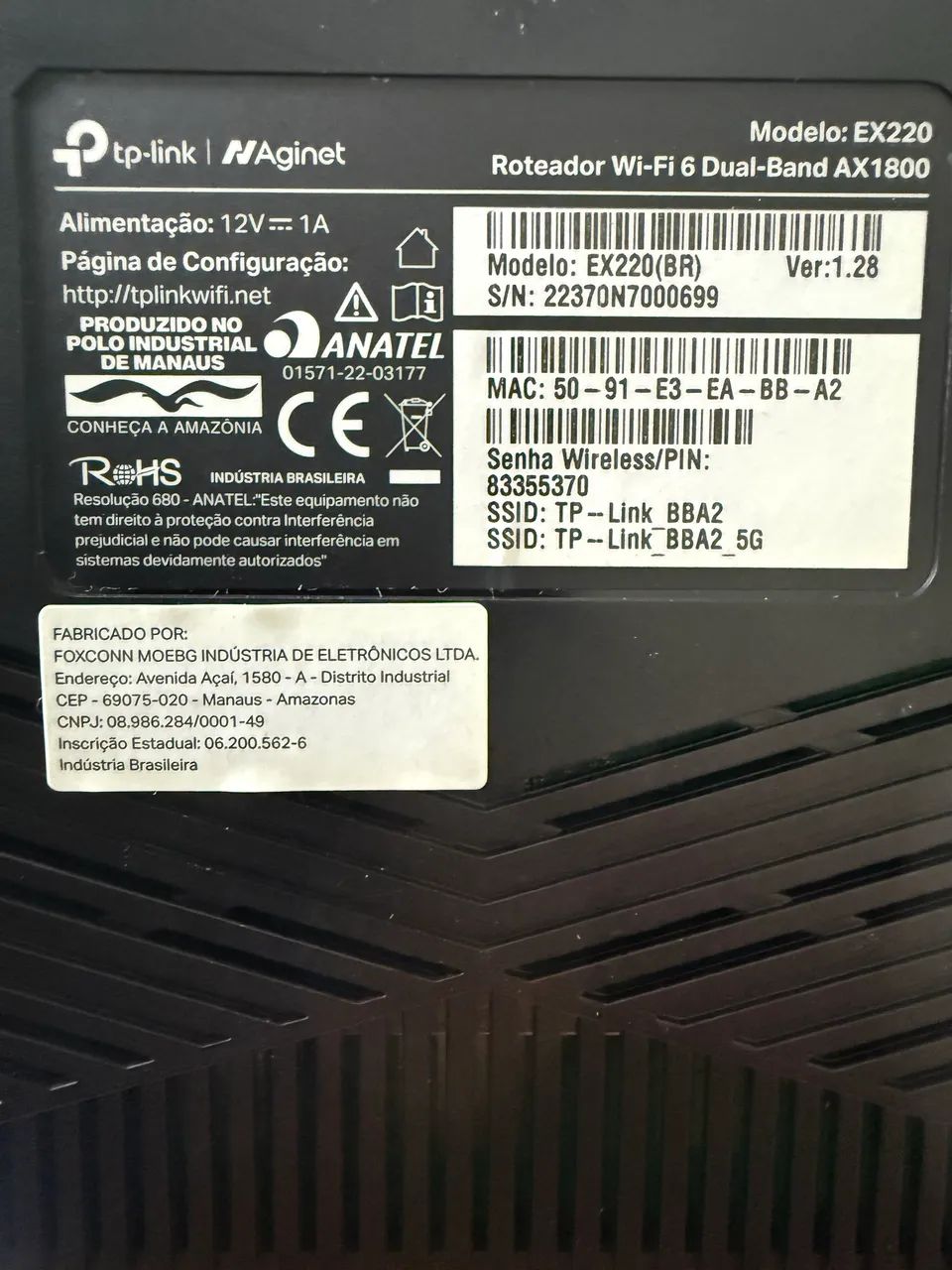 Roteador Wi-Fi 6 / tp-link AX1800 - Foto 3