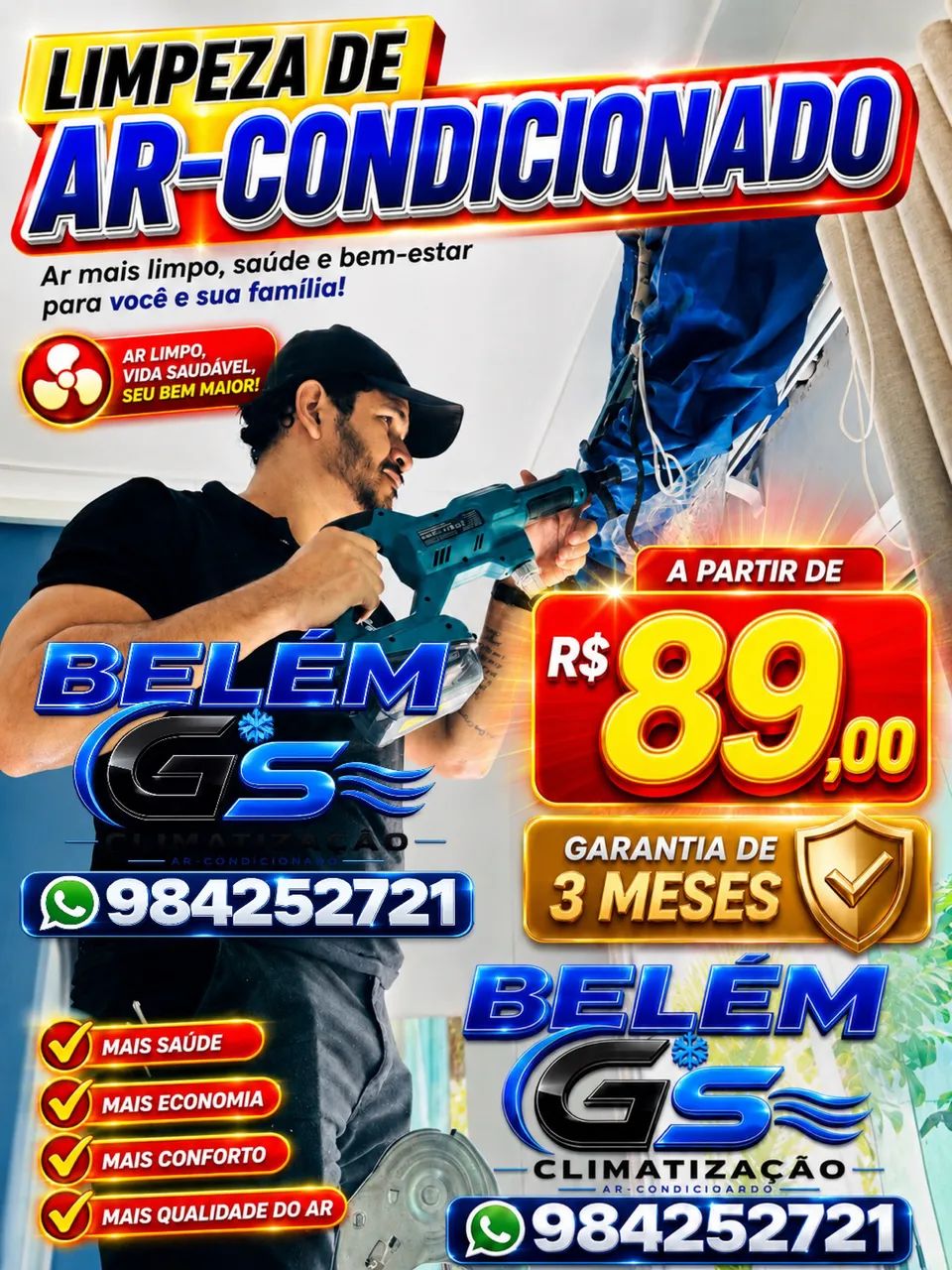 Limpeza de ar-condicionado em Belém e Ananindeua !!!