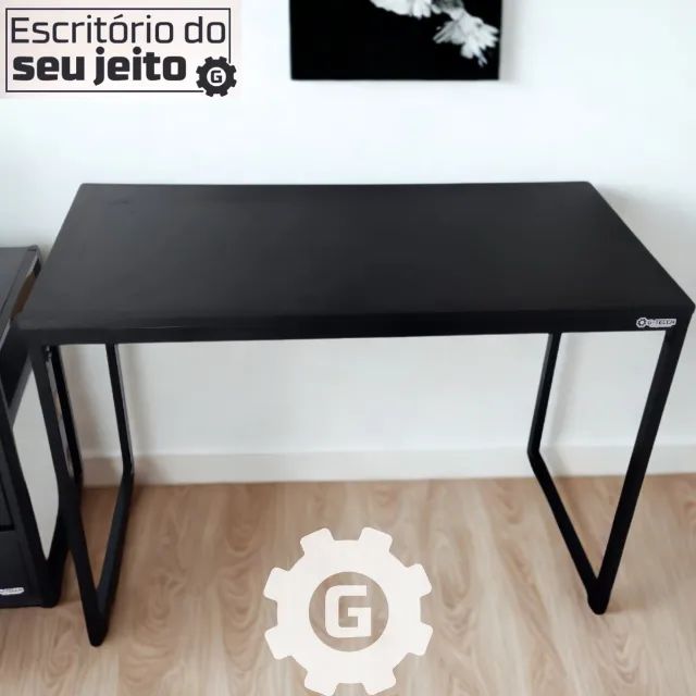Mesa de Escritório Reforçada 1m NOVA Estilo Industrial Multiuso para Computador Notebook