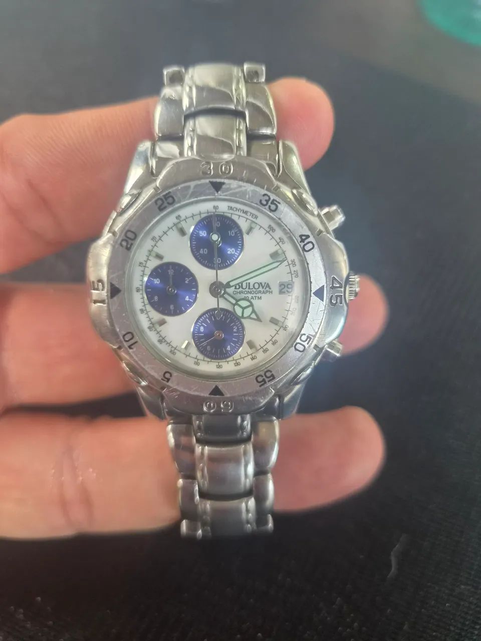 Relogio Bulova cronograf anos 90 impecável 