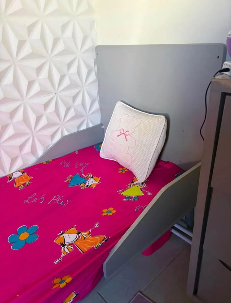 Berço/Cama retro cinza  - Foto 3