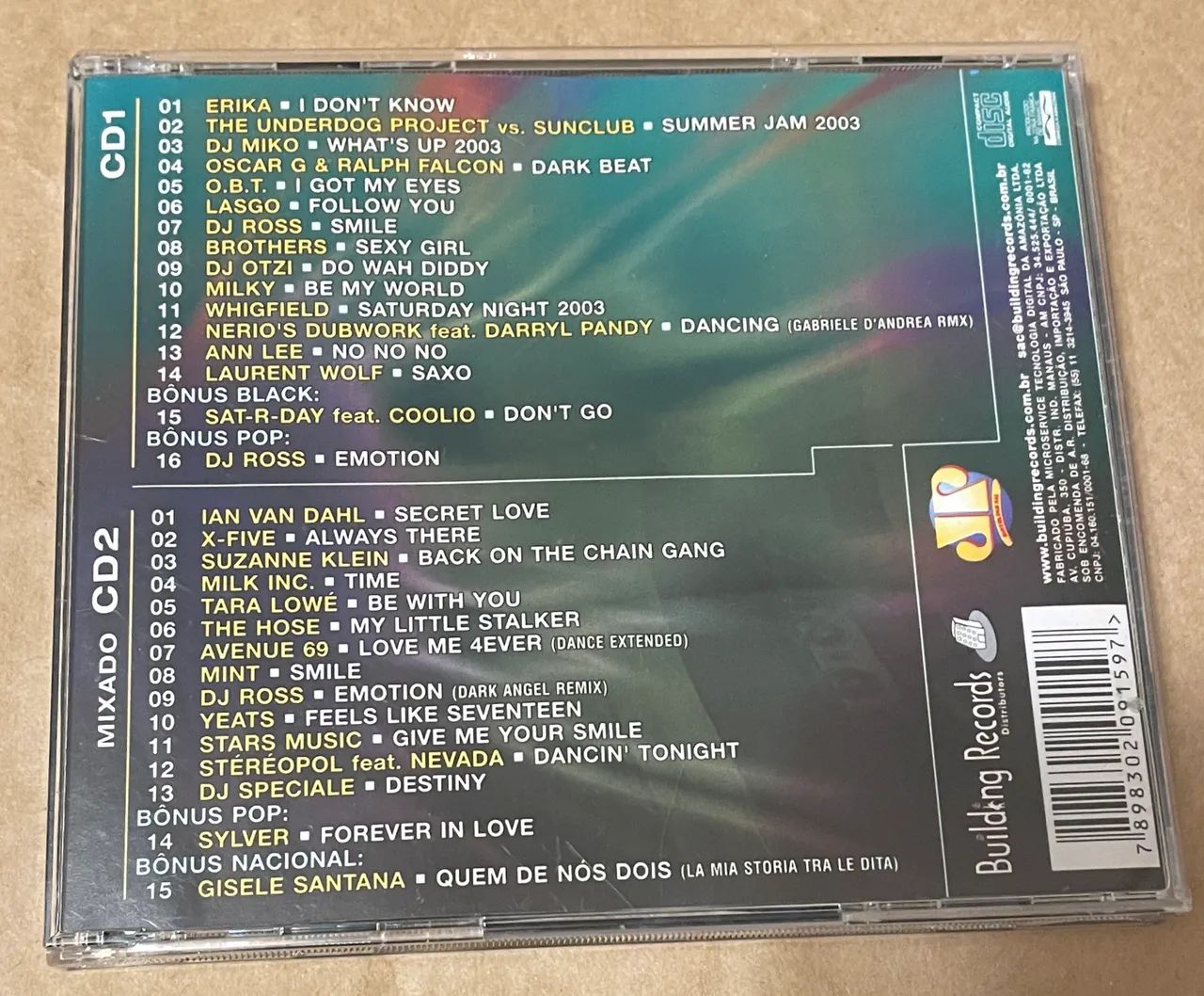 CD Duplo Na Balada 8 Jovem Pan Sat (2003) - Raridade Dance
