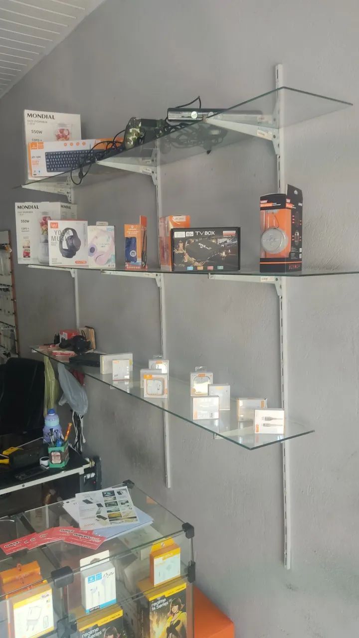 Prateleira de vidro completa 