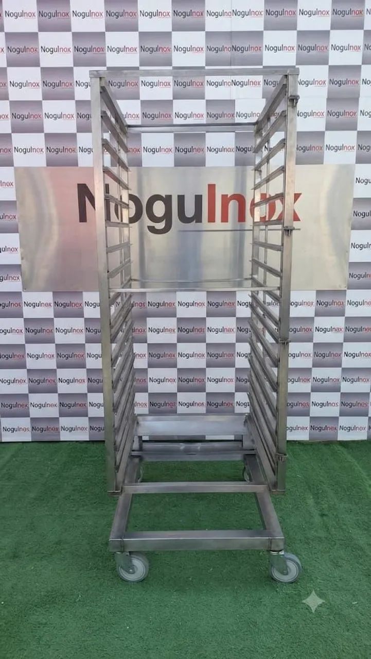 Carrinho esqueleto inox bandeija 