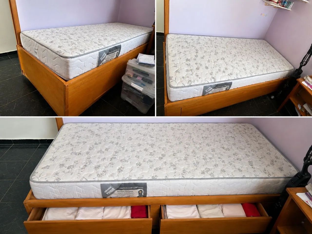 Cama Madeira Maciça 